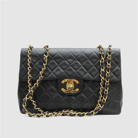 chanel black classic jumbo single flap bag|chanel classic jumbo price.